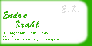 endre krahl business card